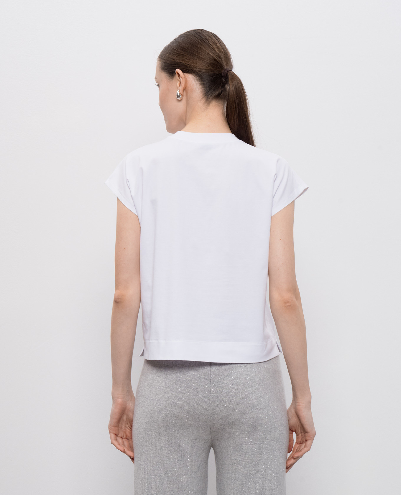 

White top with logo print Peserico