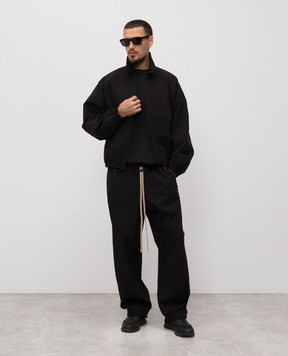 Fear of God Black windbreaker with logo patch FG25FW32327PON