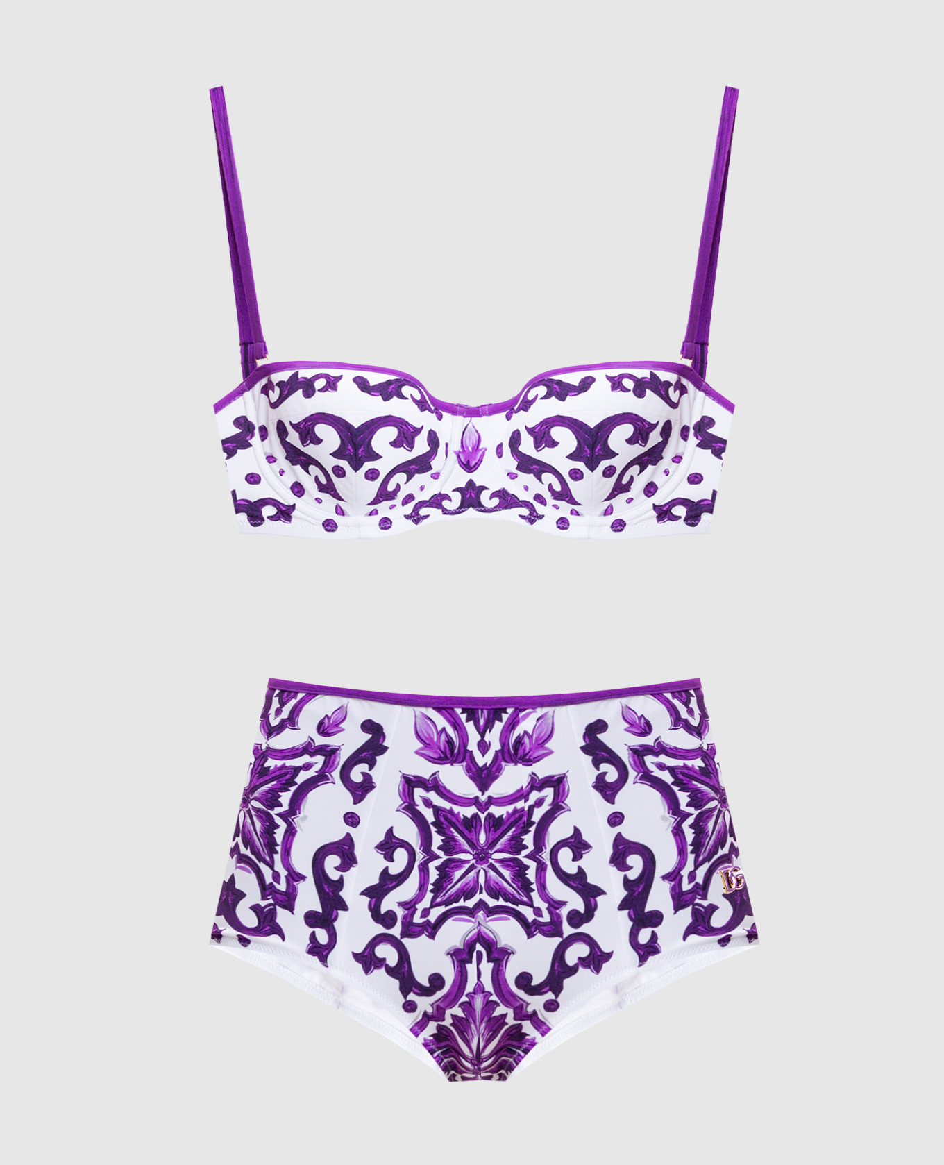 

Majolica print swimsuit Dolce&Gabbana, White