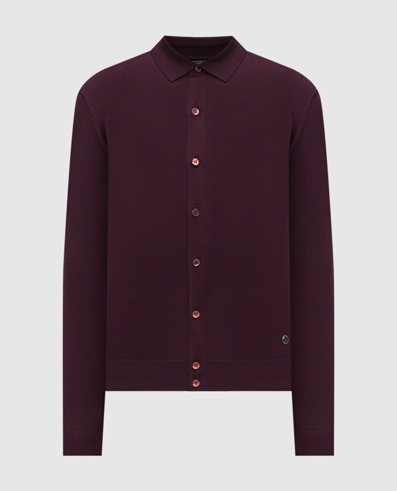 

Purple wool cardigan with monogram logo Stefano Ricci, Violet