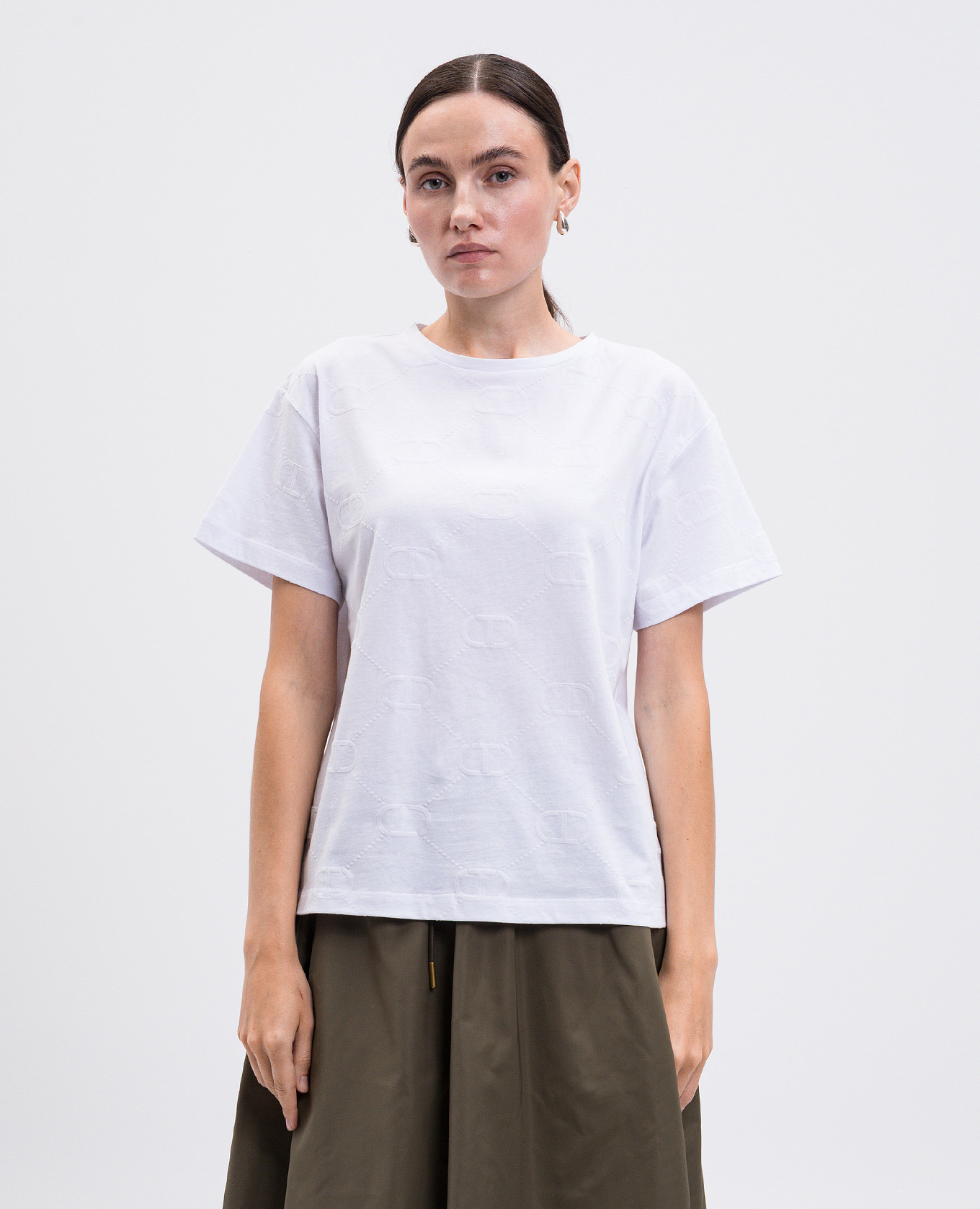 

White T-shirt with logo Twinset