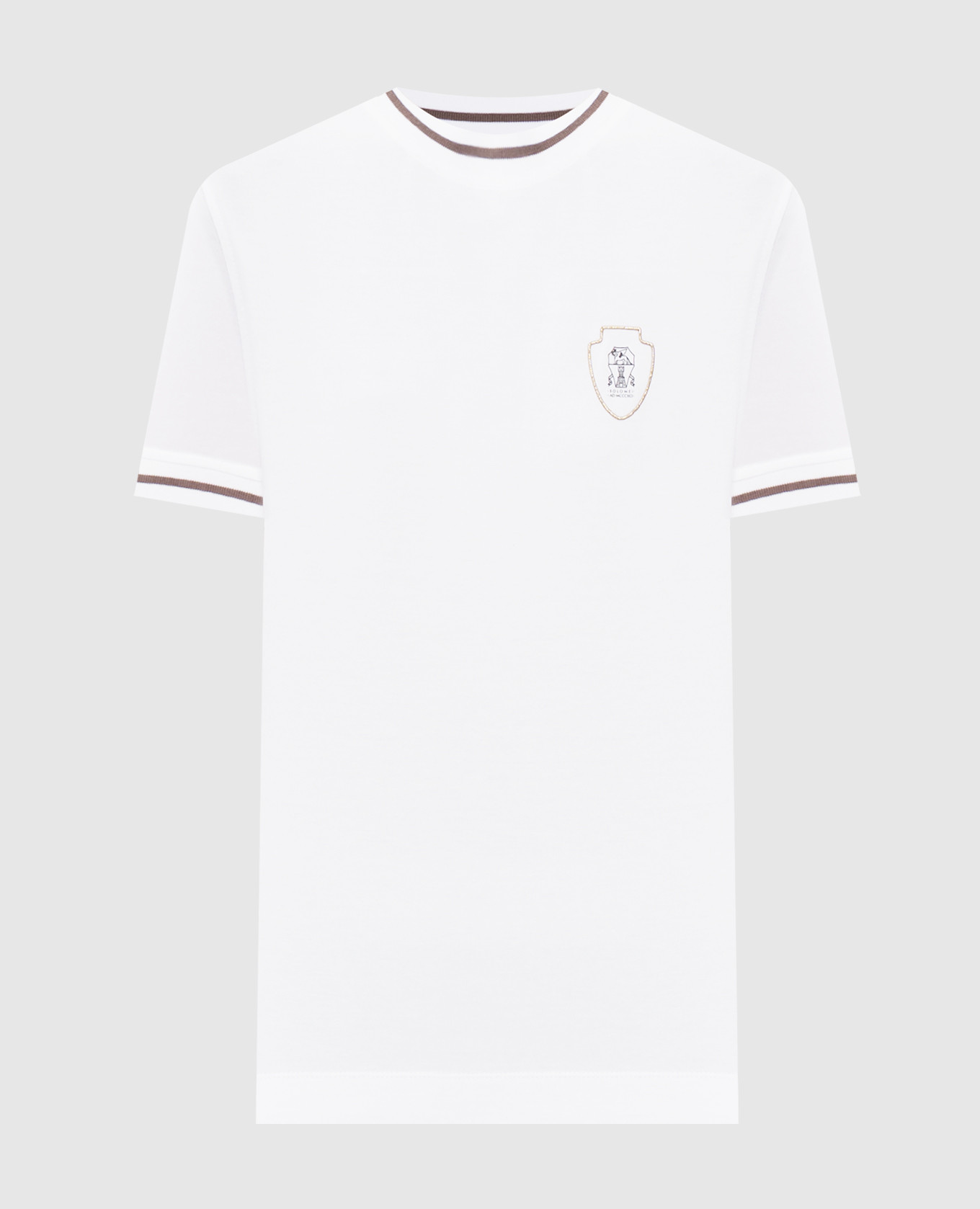 White T-shirt with logo Brunello Cucinelli