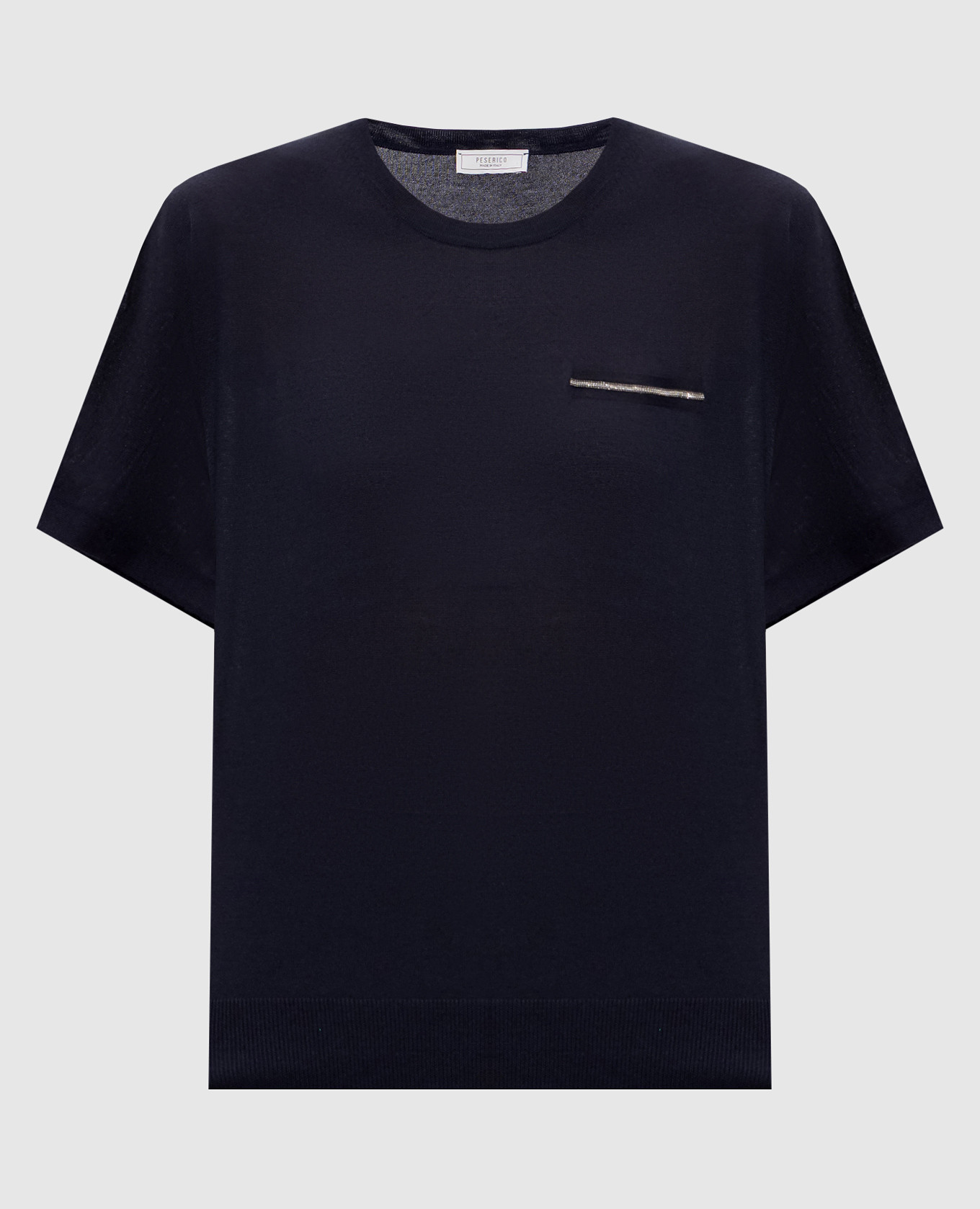 Blue cashmere and silk top Peserico