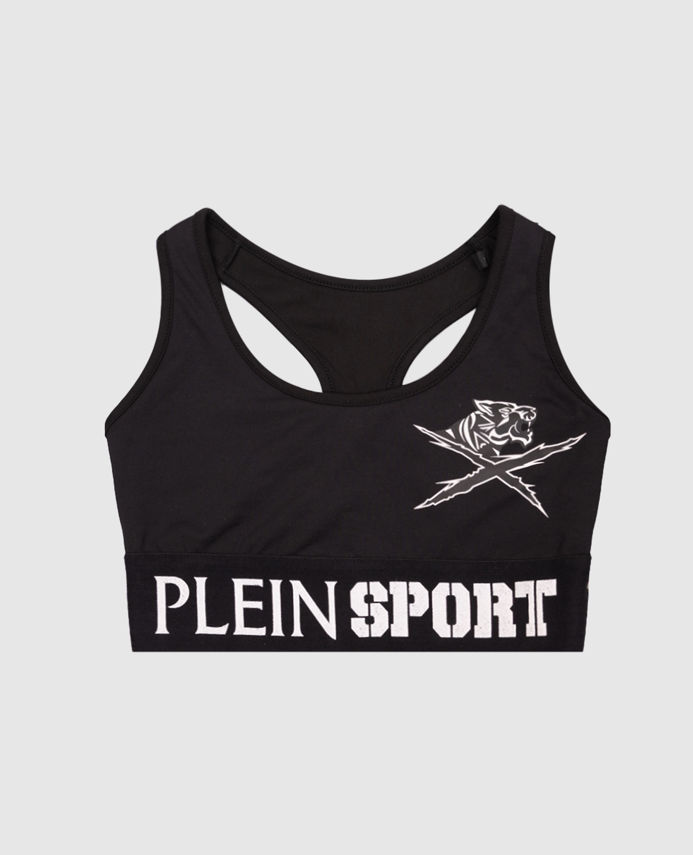 

Black top with contrasting print Plein Sport