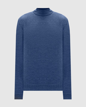 Cashmere&Whiskey Blue merino wool jumper 97397