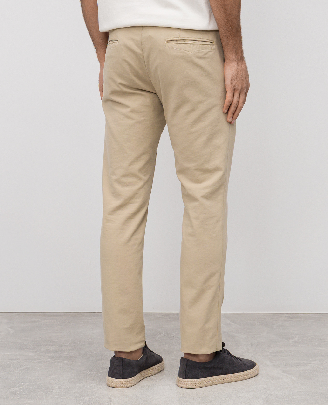 

Beige pants with logo Incotex