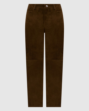 PROENZA SCHOULER Maxine brown suede pants WL2536276LR273