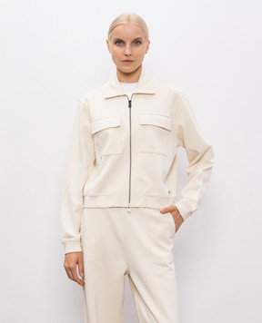 Woolrich Beige sports jacket with logo CFWWSW2003FRUT5051