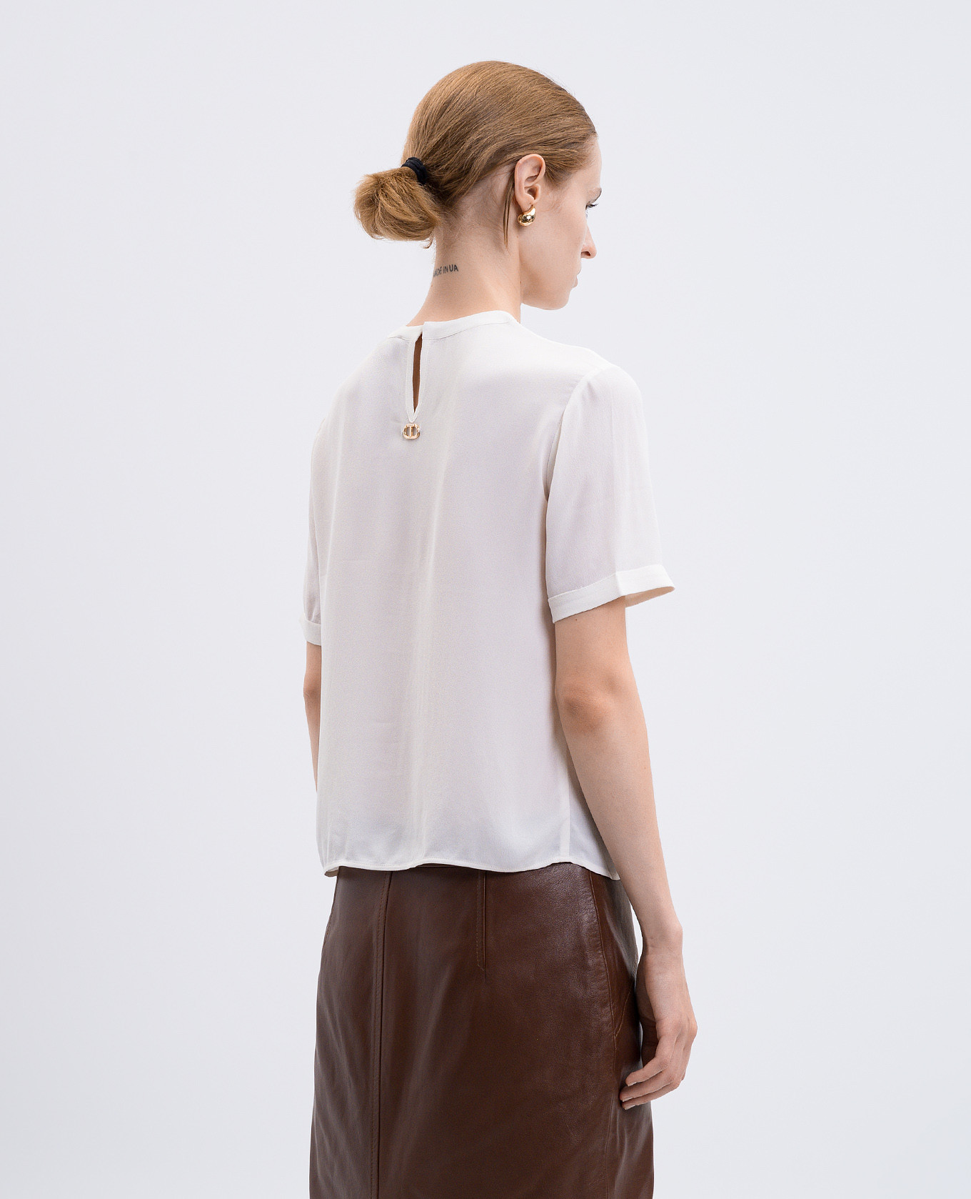 

White top with logo Twinset