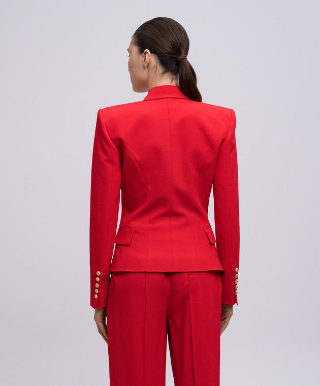 ジャケット BALMAIN Women Jackets EF0SI505VB00 3CE Red Fitted crepe 6-button jacket red red - Women | BALMAIN