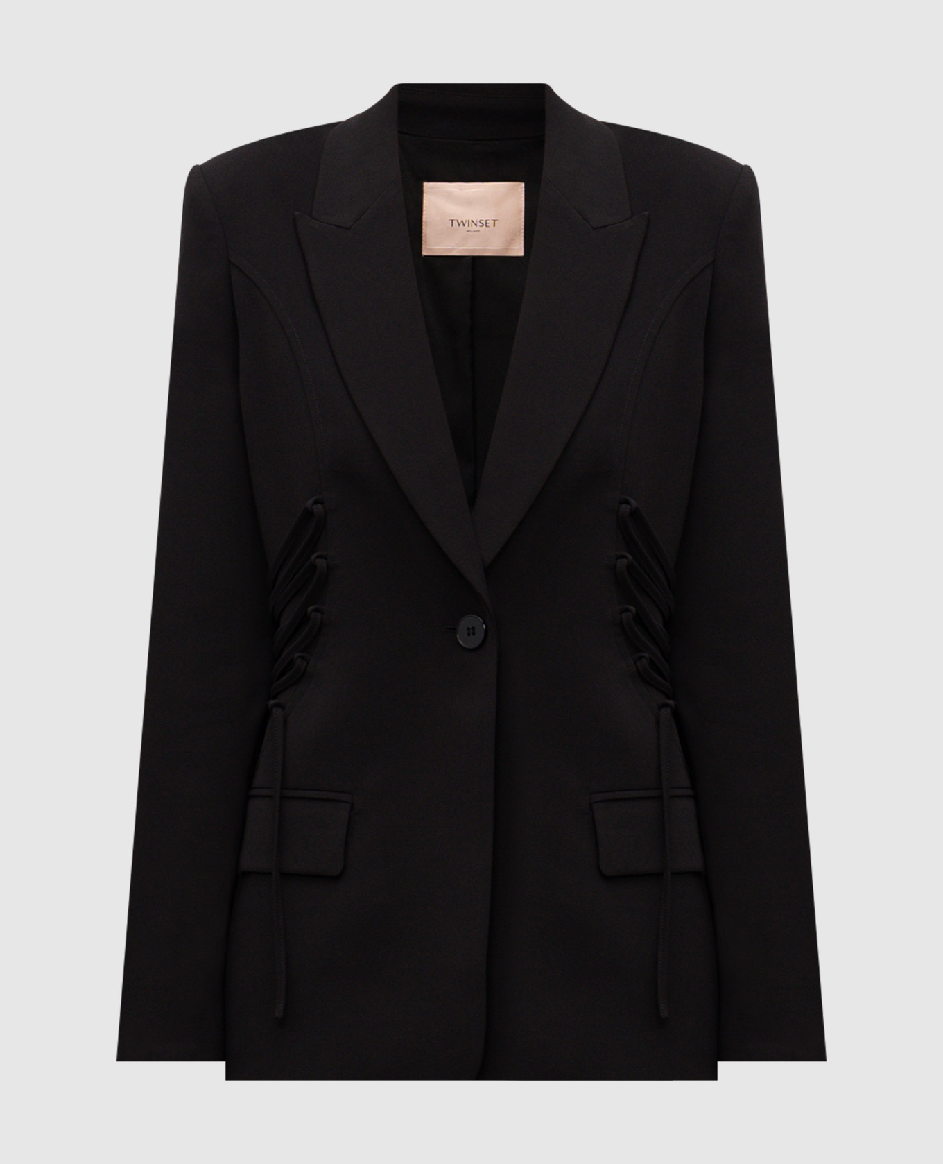 

Black jacket with lace-up detail Twinset