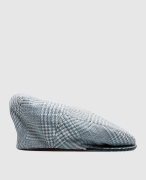 Stefano Ricci Green checked wool and silk cap MCV51NB100LP65HA