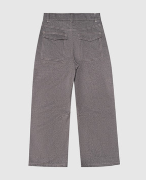 Brunello Cucinelli Children's gray flared pants with wool BB122P240C