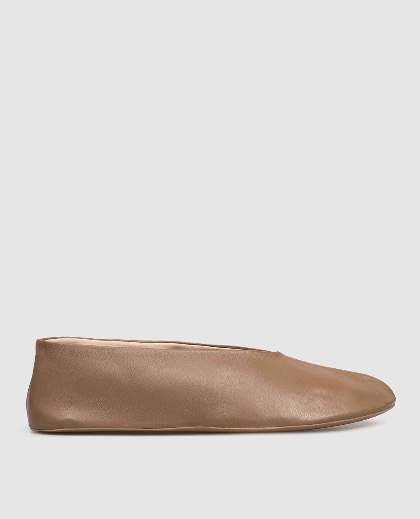 

Stella brown leather ballet flats The Row