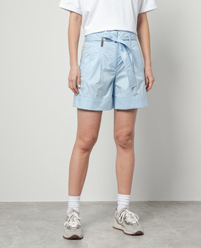Peserico High rise blue shorts P04692A01979