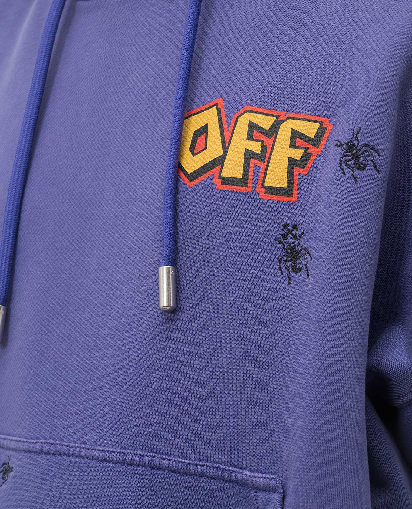 

Purple hoodie with embroidered Arrow logo print Off-White, Violet