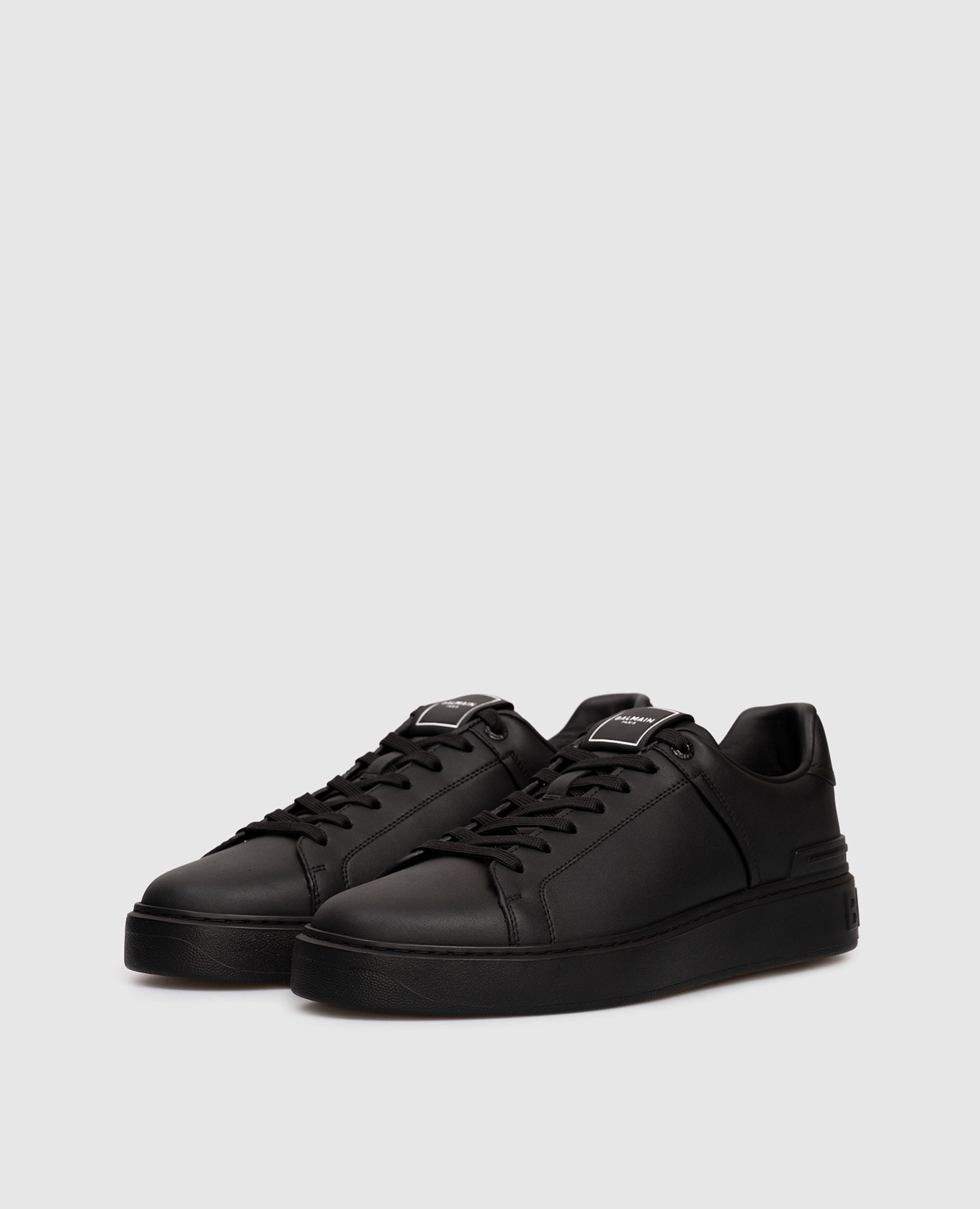

B-Court black leather sneakers Balmain
