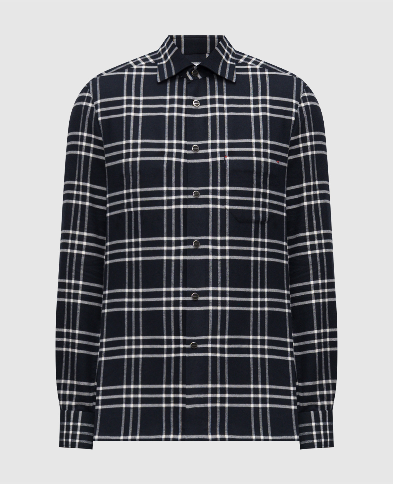 

Blue checkered shirt Kiton