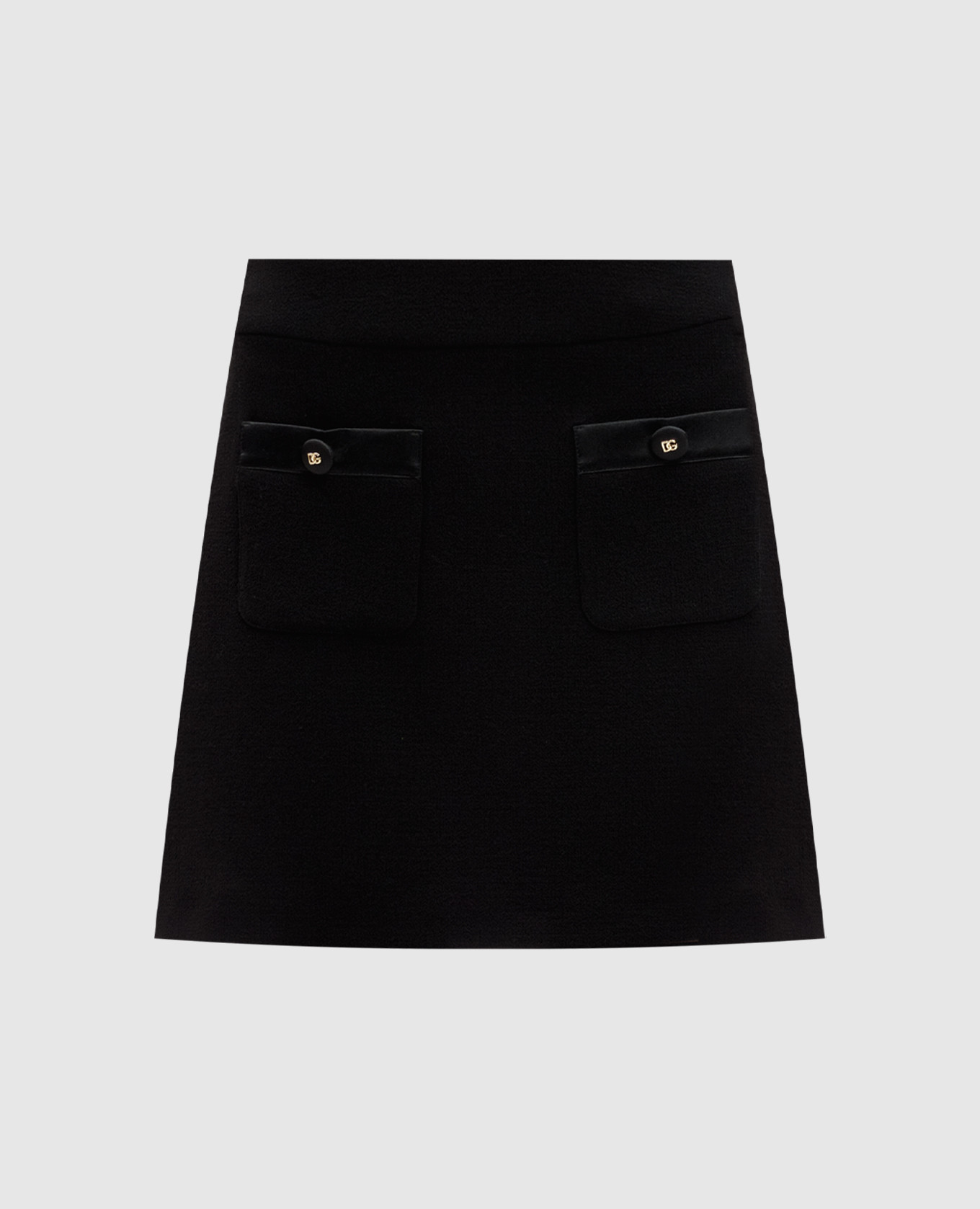 

Black wool and silk mini skirt Dolce&Gabbana