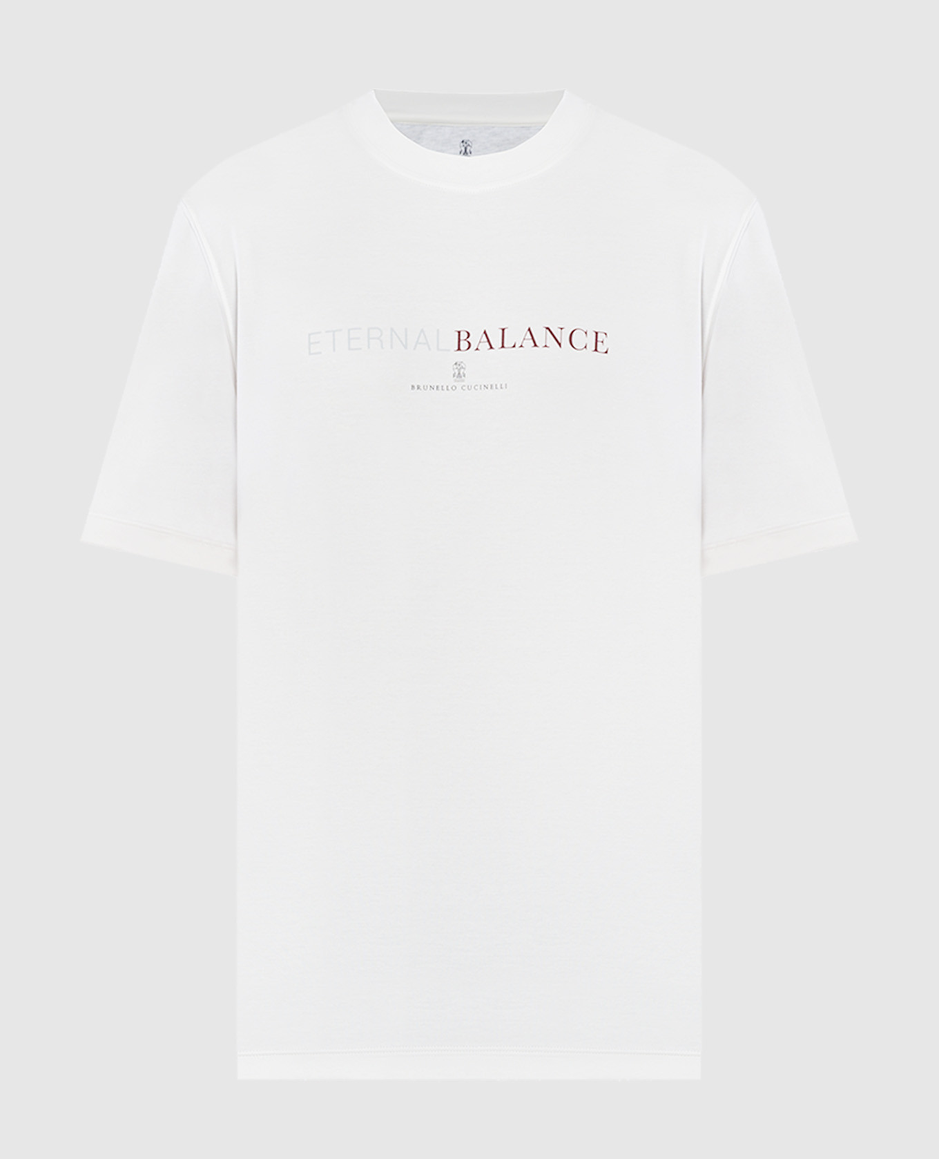 

White t-shirt with logo print Brunello Cucinelli