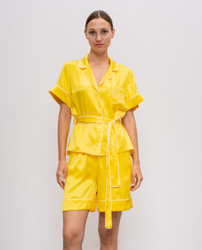 Dolce&Gabbana Yellow silk blouse F5S23TFU1NU