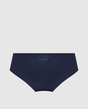 Vilebrequin Blue swimming trunks with logo patch NUGE9G03