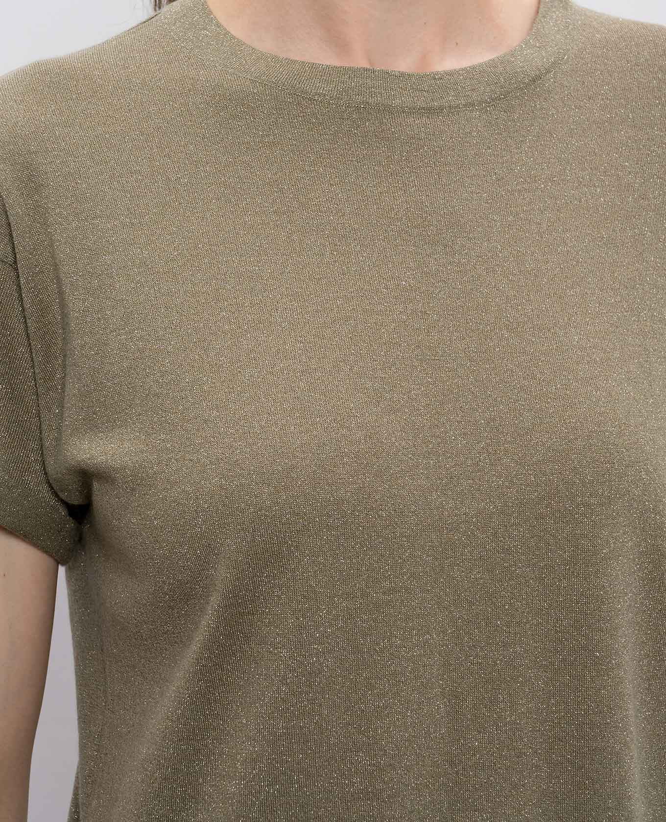 

Khaki cashmere and silk T-shirt Brunello Cucinelli