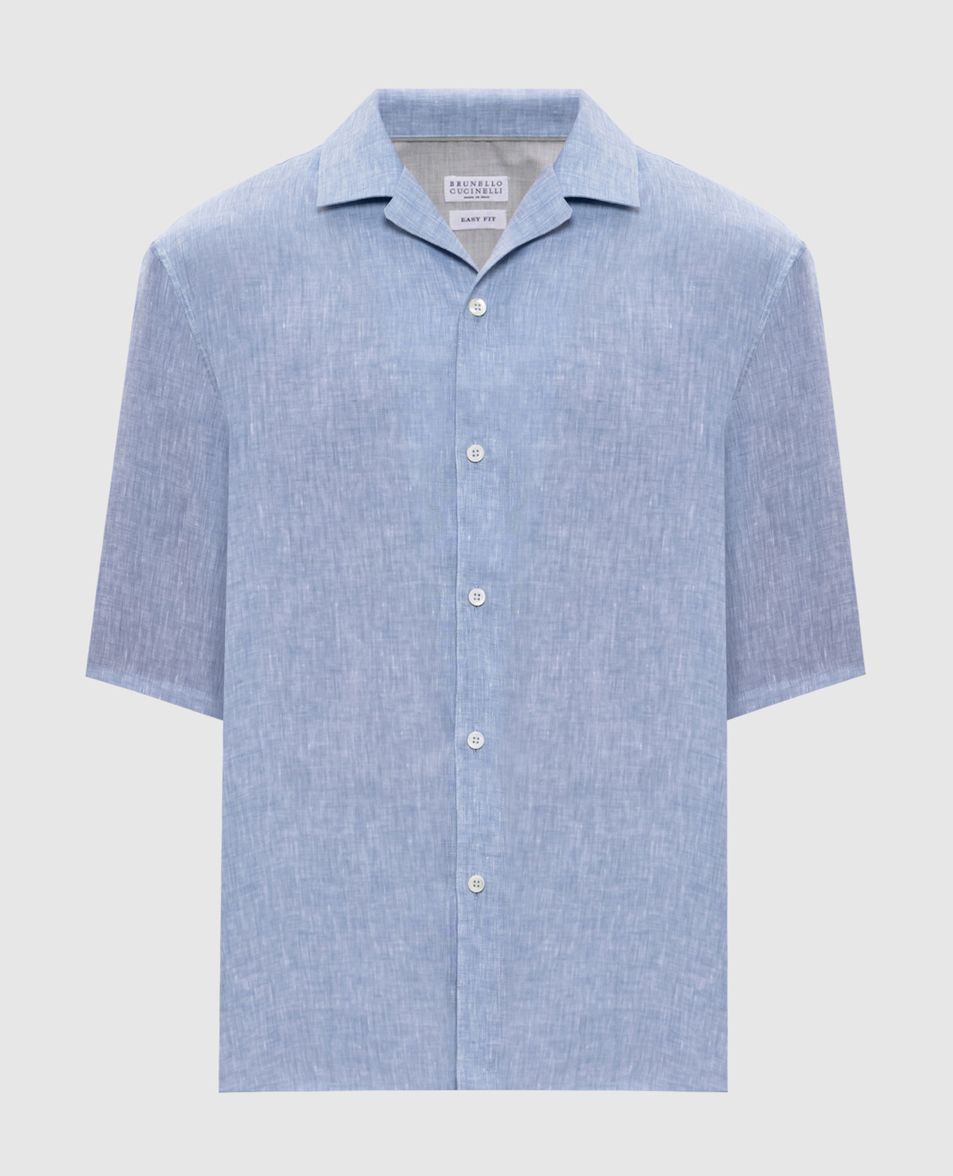 Blue linen shirt Brunello Cucinelli