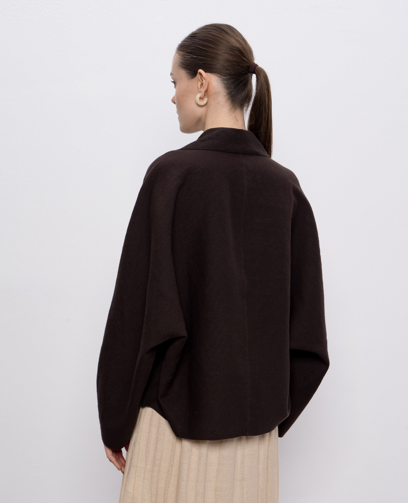 

Brown jacket with linen BOBOUTIC