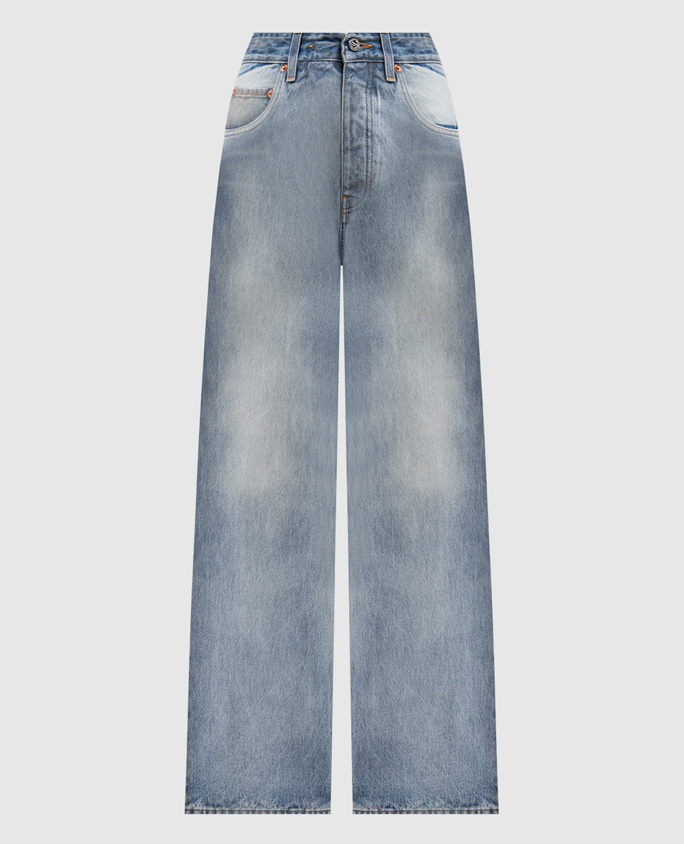 Blue jeans with a distressed effect Vetements