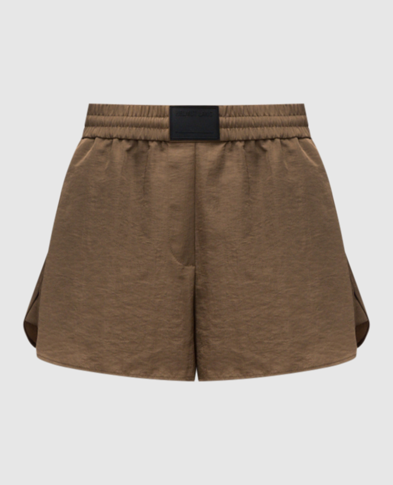 

Khaki shorts with logo Helmut Lang