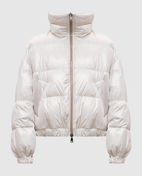 Brunello Cucinelli Beige two-way down jacket with wool and cashmere with monil chain ML1597927