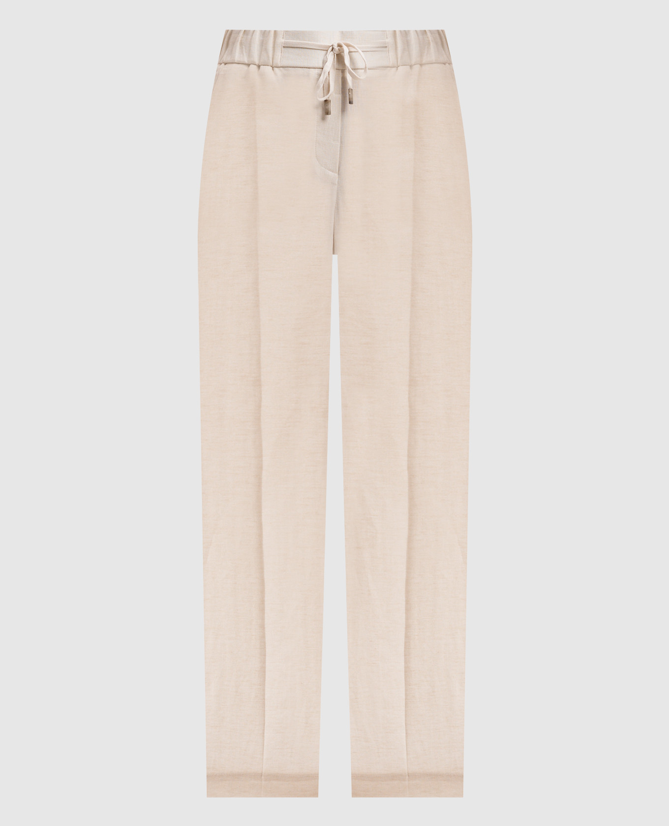 

White linen trousers with logo Peserico
