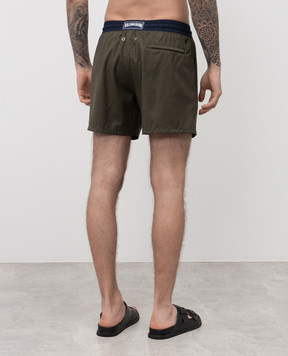 Vilebrequin Green wool swim shorts MGUU3L49