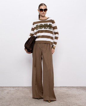Max Mara VITERBO brown striped jumper VITERBO