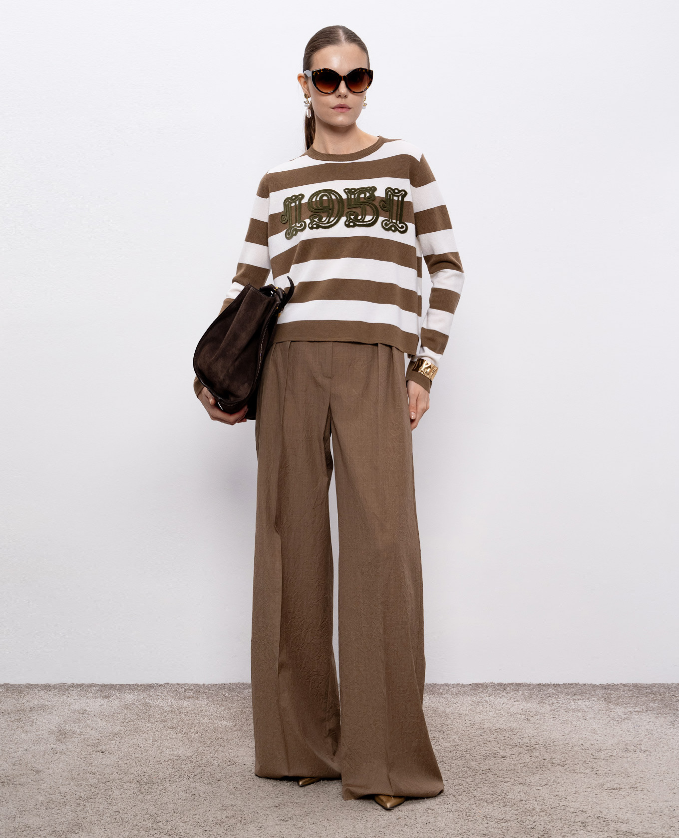 

VITERBO brown striped jumper Max Mara