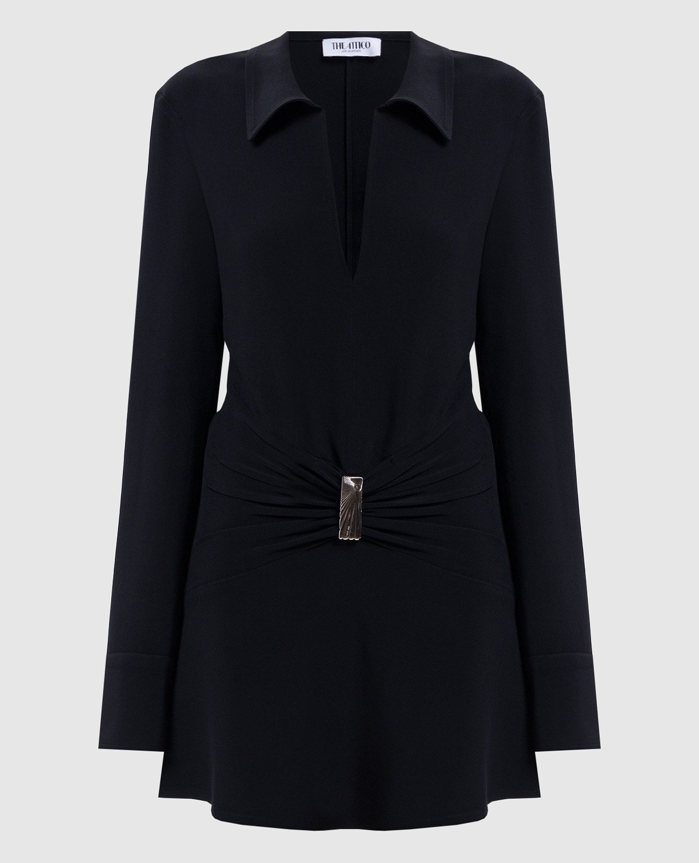

Black mini dress with drapery The Attico