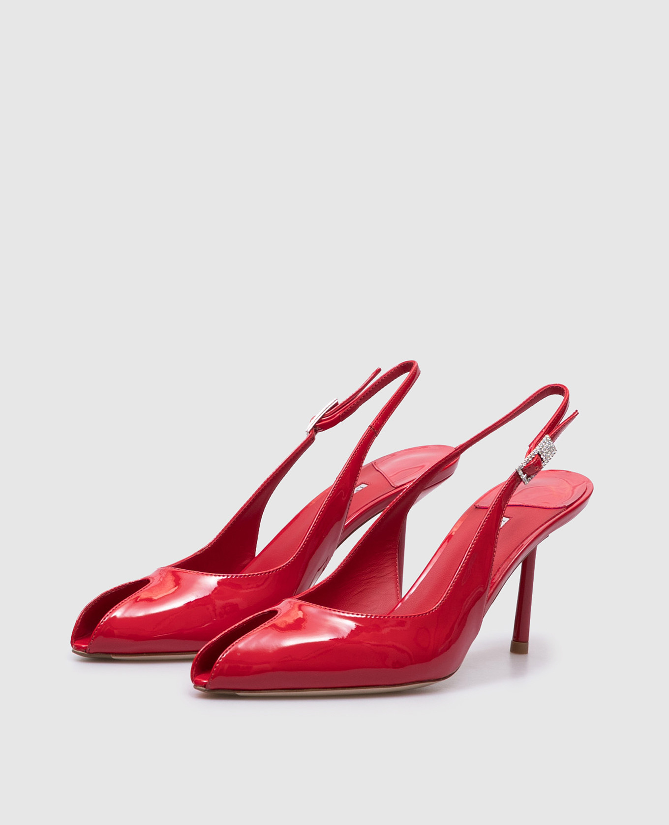 

Red patent leather slingbacks CLIVAGE Le Silla