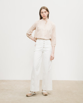Woolrich Beige blouse with linen CFWWSI0187FRUT3724