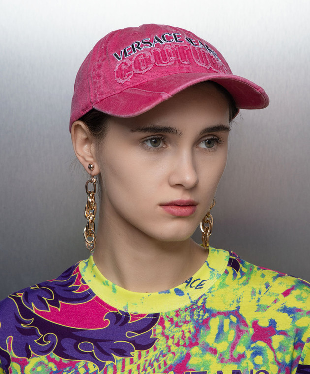 Versace Jeans Couture - Pink cap with logo embroidery  display picture 2