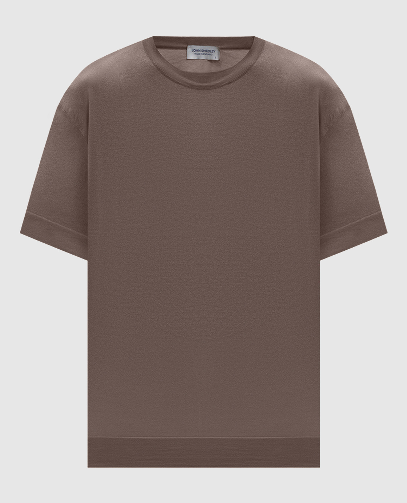 Brown DANBY T-shirt with slits John Smedley