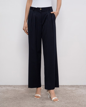 Solotre Blue striped pants M1D0049