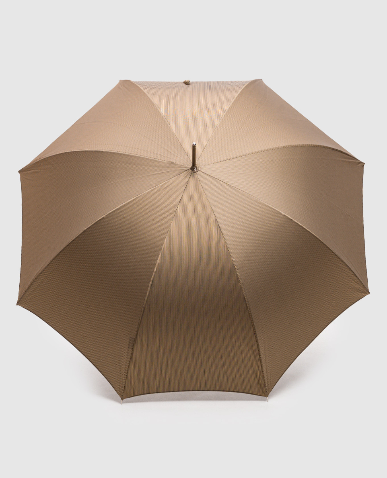 

A brown umbrella in a pattern with a handle in the form of an eagle's head Pasotti