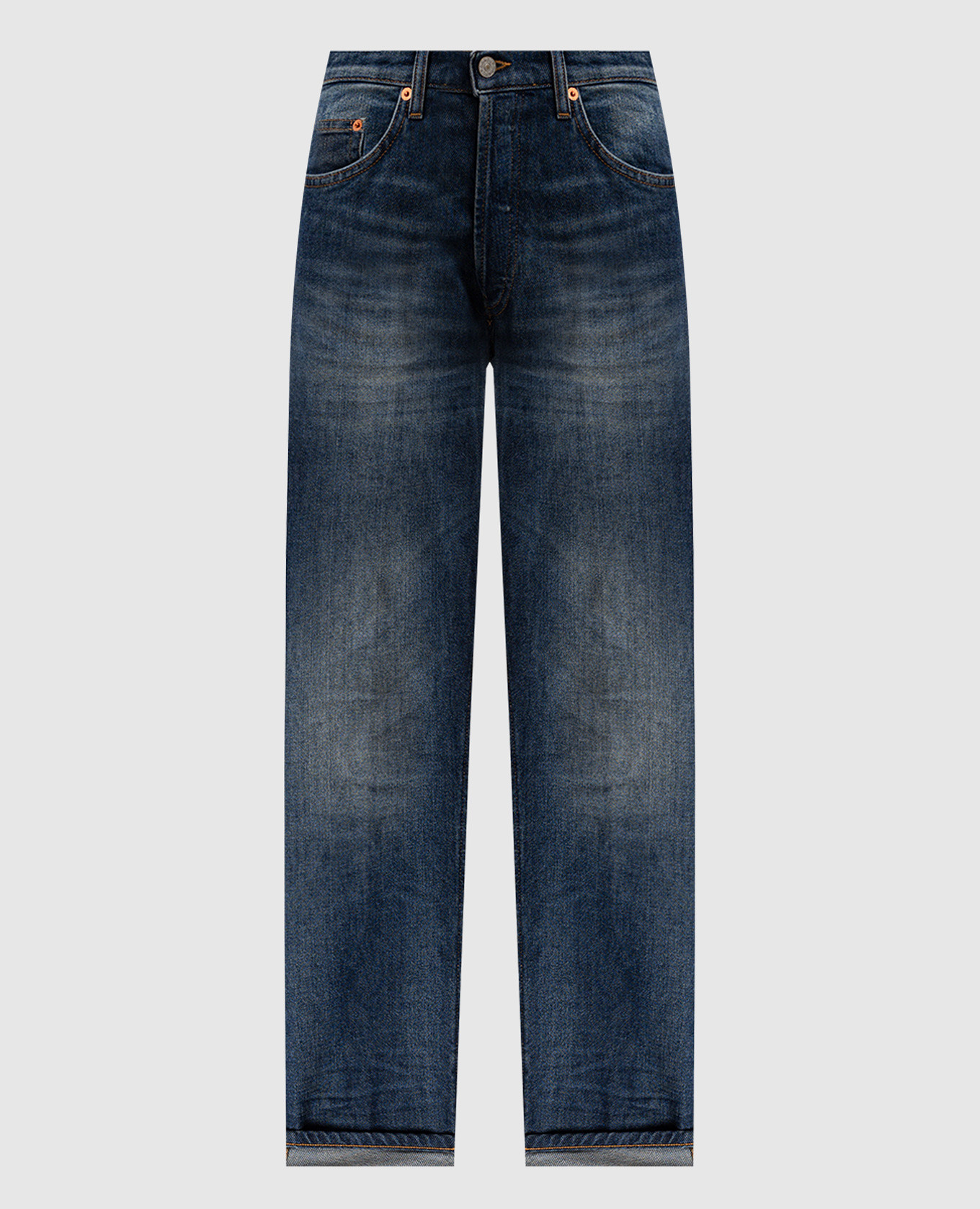 

Icon blue jeans with logo patch Dondup