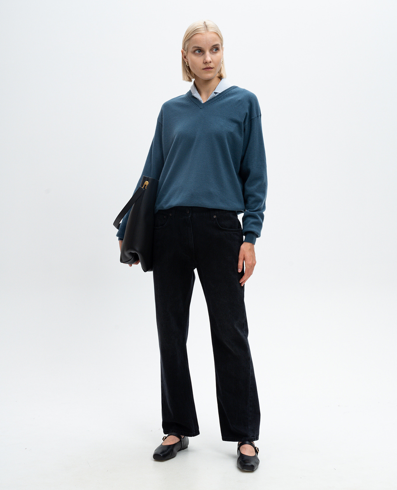 

Gracy blue cashmere pullover The Row