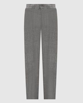 Marco Pescarolo Gray cashmere and linen pants CHIAIAM5146