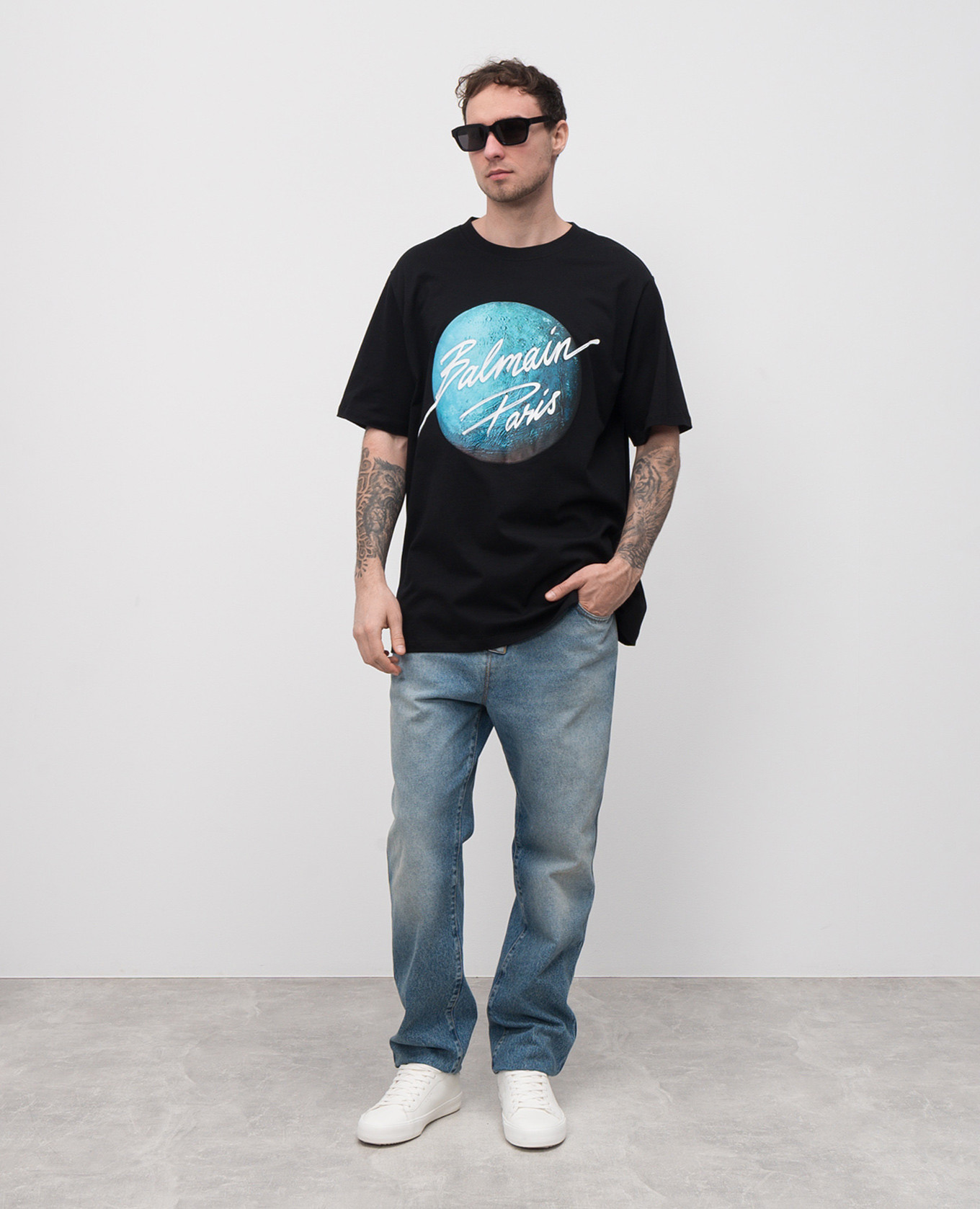 

Black T-shirt with print Balmain