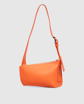 Alexander McQueen Orange leather T-bar bag with asymmetric cut 8135351VDCM