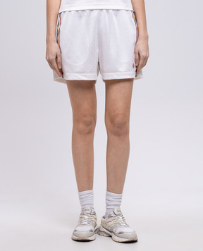 Casablanca White shorts with logo patch WPS25JTR22501