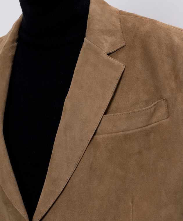 Max Mara Weekend Giacca in pelle scamosciata marrone ROLANDA